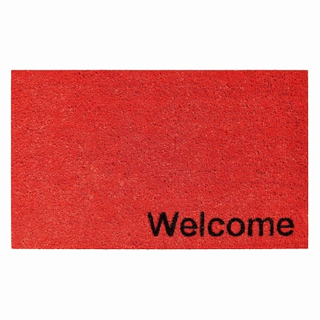 Calloway Mills Entrance Mat, Coir, Red, Black 105811729WELC
